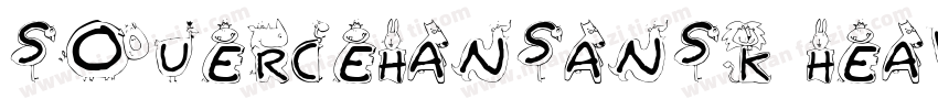 SouerceHanSansK heav字体转换